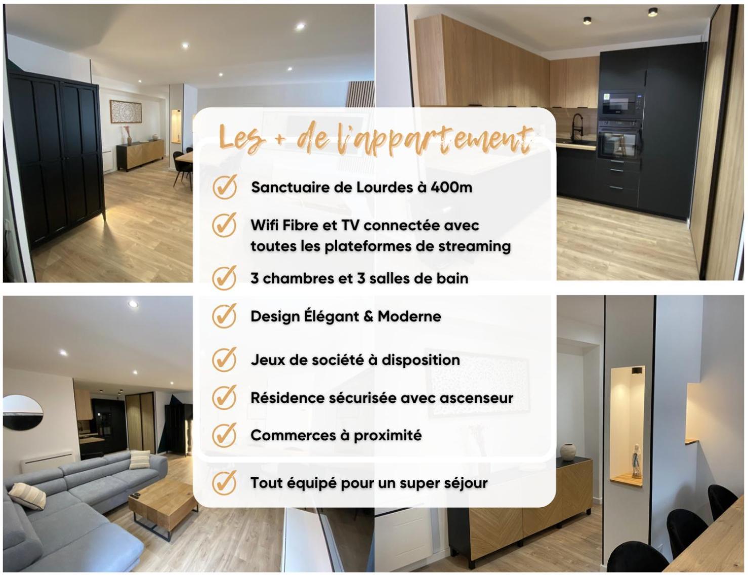 Madonna Elegance, Proche Sanctuaire, 95M2 Apartman Lourdes Kültér fotó